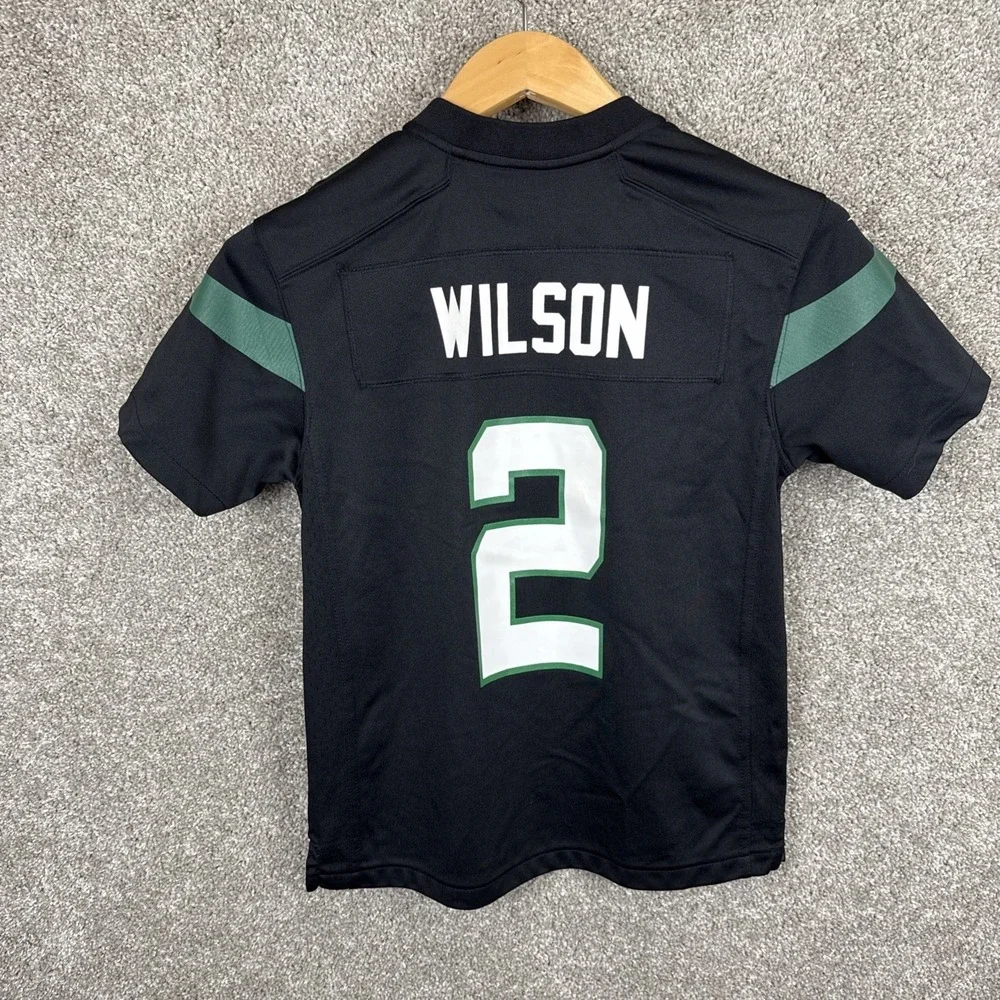 Nike Zach Wilson New York Jets Jersey Youth Medium 10-12 Black NFL Football